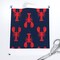 Nautical Lobster Red Lobsters Navy New England maine Custom Printed Fabric by Spoonflower Various Fabrics by the Yard or Fat Quarter